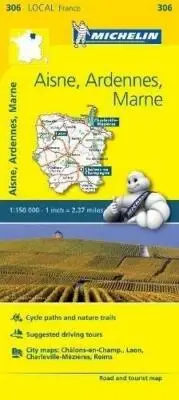 Aisne, Ardennes, Marne - Michelin Local Map 306