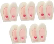 SOESFOUFU 10pcs Rabbit Ear Headband Auxiliary Material Bunny Ears Adjustable Faux Fur Plush Bunny Headbands Crafts Girl Craft Hair Supplies Blue Hair Accessories Plush White