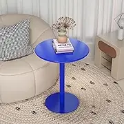 Round Pub Table Height Round Bar Table Bistro Table Small Accent Table Snack Table Tea Table Nightstand Sofa Table Coffee Table with Sturdy Metal Frame and Base(60x72cm)