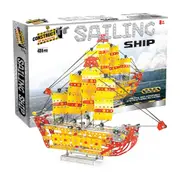 455pc Construct IT Mega Set DIY Sailing Ship Toy w/ Tools Build Kit Kids 8+