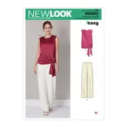 New Look Sewing Pattern N6662 6662 Misses' Drape Top & Wide Leg Pants