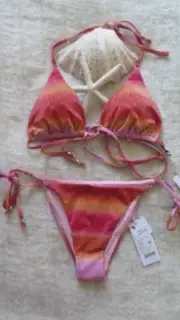 Seafolly 12 AUS Spectrum Slide Tri & Tie Side Rio Pant NEW RRP $219.90 Hot Pink