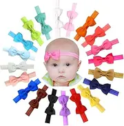 [JOYOYO] Baby Girls Headbands 20Pcs Elastic Headbands with 7.6cm Hair Bow (Hair Band)