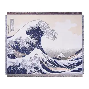 日本葛飾北齋 神奈川沖浪海浪日式浮世繪刺青裝飾 Kanagawa 毛毯