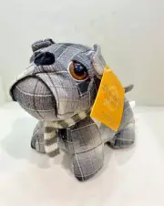 Elements Decorative Door Stopper Plush Plaid Weighted Bull Dog