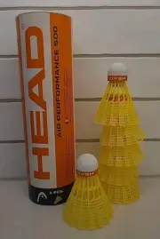 HEAD Shuttlecock Air 500 Nylon Badminton Shuttlecock Birdies Yellow (B1-A14)