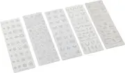 Exquisite Vintage Floral Nail Art Stamper Plates 5pcs Set Reusable Nail Stamping Stencils for Nail Salons and DIY