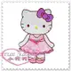 小花花日本精品♥Hello Kitty 粉色公仔穿洋裝立體蝴蝶結站立娃娃 時鐘