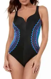 Miraclesuit L16922 True Colors Temptress One-Piece Swimsuit Size 14