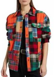 Polo Ralph Lauren Women's Iconic Patchwork Quilted-Fill Overshirt Medium