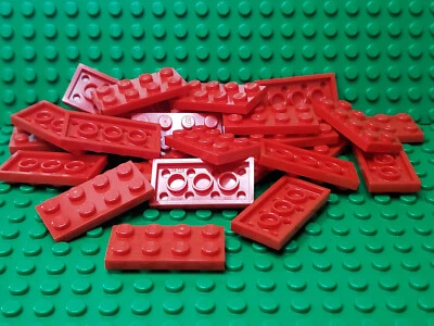 ** 25 CT LOT ** Lego NEW red 2 x 4 plate pieces Lot of 25