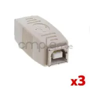 3 pack USB 2.0 B Female to B Female Coupler Adapter Connector Camera Printer