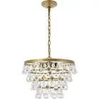 Living District LD5016D17BR Kora 5 Light 17 inch Brass Pendant Ceiling Light