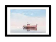 Isolated Boat Art Framed Print