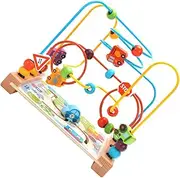 UPKOCH 1Pc Wooden Beaded Maze for Educational Plaything for Hand Eye Coordination Fun Bead Activity for Design with Smooth Beads Easy to Clean