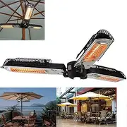 Halogen Heater, Infrared Radiant Heater 3 Outdoor Electric Heater Parasol Angle Adjustable Infrared Heater Outdoor Garden Umbrella Stove