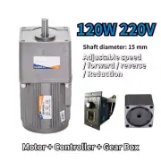220V 5-470 RPM Reversible AC Gear 120W Variable Electric Motor Speed Controller