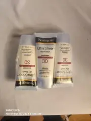 Neutrogena Ultra Sheer Dry-Touch Sunscreen Lotion spf 30 3oz 3 Pack Exp 12 2026