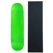 MOOSE Blank Skateboared Deck 8.0" NEON GREEN - With Griptape