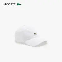 在飛比找momo購物網優惠-【LACOSTE】中性款-有機棉帆布帽(白色)