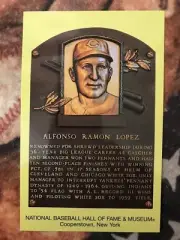 Al Lopez Postcard- Baseball Hall of Fame Induction Plaque - Photo - Cooperstown