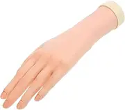 Tofficu Realistic Female Mannequin Hand Decor Sculpture Flexible Fake Hand Model for Jewelry Display Ring & Bracelet Showcase Nail Art Practice Left Style