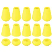 20Pcs Plastic Cord Lock Bell End Stopper Cord End Lock Rope Fastener, Yellow