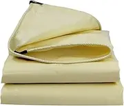 Tarp Waterproof, 2x2m 3x4m 4x6m Beige PVC Tarps Sheet Cover Canopy Tent Ground Sheet, Large Multipurpose Outdoor Tarpaulin Cover for Car Boat Pool Patio Roof(1x3m)