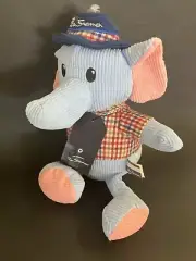 Ben Sherman Plush Elephant Dog Toy With Squeaker New