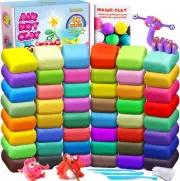 Air Dry Clay 48 Colors, Modeling Clay for Kids, DIY Molding Magic Clay, Gift for
