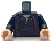 Lego New Minifigure Dark Blue Torso w/ Dark Blue Arms and Light Nougat Hands
