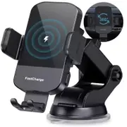 Universal Car Phone Holder 15W Fast Charging Windshield Wireless Air Vent Mount for iPhone Xiaomi Huawei