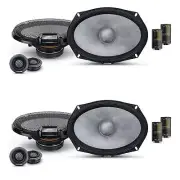 2 Pair Alpine R-Series R2-S69C 6x9" 300 Watts Component Car Audio Speaker