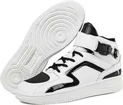 Four Seasons Motorcycle Riding Boots,Stylish Streetbike Breathable Motorcycle Shoes for Men,Outdoor Anti-Slip Lightweight Womens Motorcycle Boots,Unisex,wiht Shift Pad (Color : White, Size : 8)