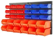 30 Storage Bin Rack Wall Mounted Tools Shelves Organiser Workshop Garage Au