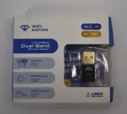 WiFi Nation Dongle Mini 802.11ac AC600 USB WiFi Adapter Tool Unit Dual Band