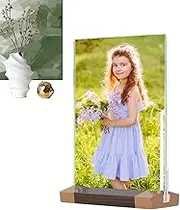 Rustic Wood Certificate Cream - Picture Frame Set, Acrylic Photo Display | Award Frame With Solid Wood Base For Certificates, Diplomas, Home Decoration,