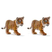 2x Schleich 2.8'' Tiger Cub Wildlife Animal Action Figure Kids/Children Toy 3-8y