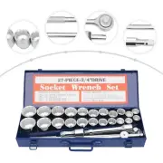 27PCS Socket Set Ratchet Wrench 3/4" Driver Extension Bar Tool Kit Spanner AU