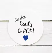 Ready to Pop! Baby Shower Personalised Stickers