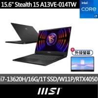 在飛比找momo購物網優惠-【MSI】外接螢幕組★15.6吋i7獨顯RTX電競筆電(St