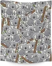 Koala Blanket Gifts for Girls Boys, 40"*50" Flannel Throw Blanket Warm Soft Fuzzy, Cute Koalas Blankets for Couch Sofa Bed