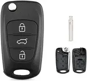 AULESSE Key Fob Case 3 Buttons for Hyundai i20 i30 i35 iX20 iX35 Kia Sorento Sportage Elantra CWTWB1U751 1788D-WB1U751 TWB1U751 Flip Car Key Replacement Shell