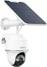 [REOLINK] Security Camera Wireless Outdoor, Pan Tilt Solar Powered 5MP Night Vision, 2.4/5 GHz Wi-Fi, 2-Way Talk, Works with Alexa/Google Assistant for Home Surveillance, Argus PT with Sun-Powered Panel