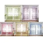Peony Flower Tulle Curtains Translucent Tulle Sheer Curtain for Room Door Window