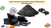 Organic Activated Carbon Charcoal capsules 600mg Coconut shell Natural pure free