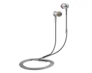Tekmaxim Wired Stereo Earphones 1.2m Hands-Free Calling 3.5mm AUX Jack Silver TK009GR