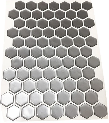 Design your own 3D Matte Silver Gel Tank Pad, 70 Hexagon set, Dimensions