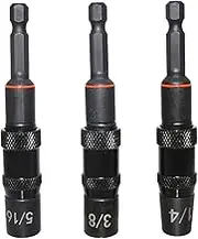 Practical Socket Adapter 1/4 3/8 5/16 Magnetic Drive Guide Hex Shank Extension Bar Magnetic Bit Holder For Narrow Spaces B85C Sleeve socket(3PCS)