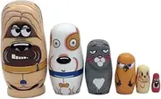 Stacking Toy 6 Piece Manual Stacking Dolls Creative Russian Nesting Doll Russian Toys Dog Pattern Painting Birthday Party